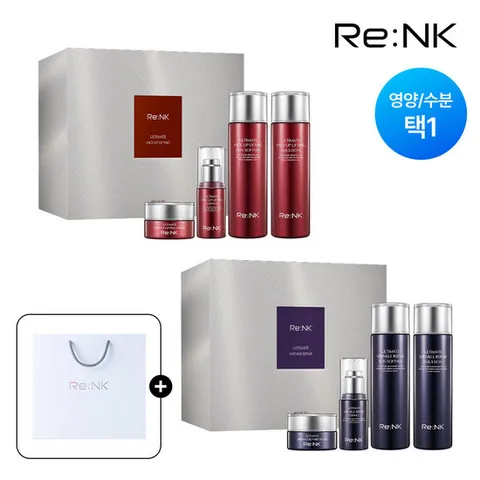 [선물세트] 리엔케이 영양/수분 기초 4종세트+쇼핑백
