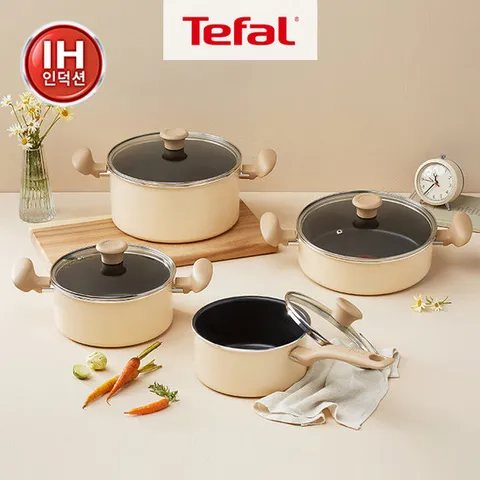 테팔 인덕션 데이지냄비 4종(편수18+양수20/24+전골24)