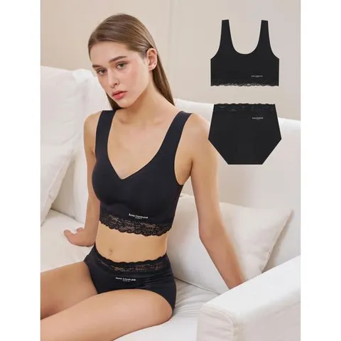 상콤플렉스 여성 퍼펙트 터치 컬렉션 브라팬티 (블랙)