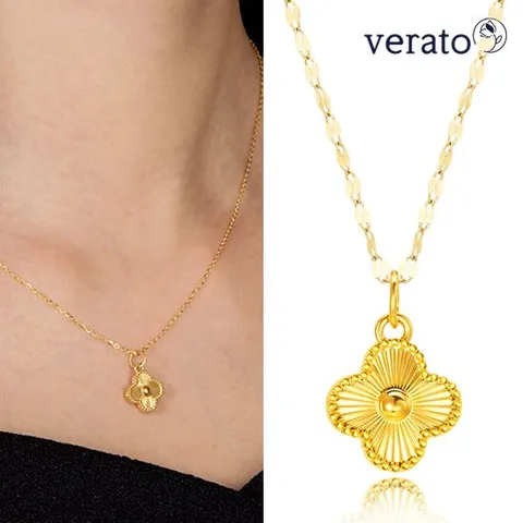*12월연말감사특가*[오직GS]베라토 24K순금 럭키클로버 펜던트 세미 목걸이 S