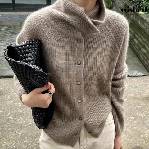 [위시드]폴라넥 니트 가디건 (WIBDCD036)