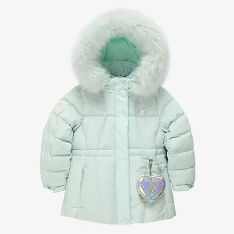 뉴발란스키즈패딩 UQS NK9PE4803G-84 여아 솔리드 미디 다운 (덕)