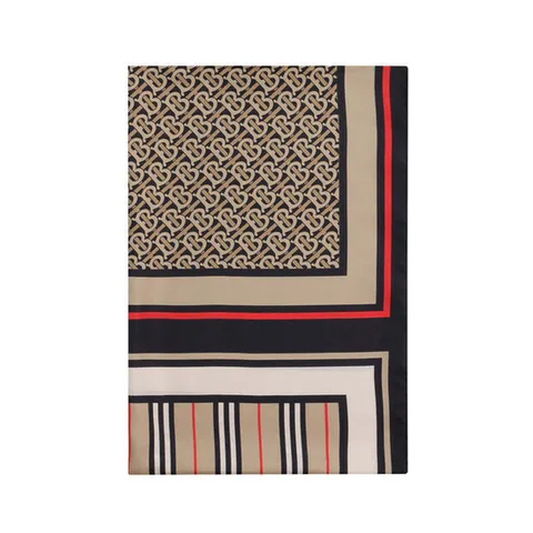 (명품) 25FW 버버리 여성 몽타주 프린트 실크 스카