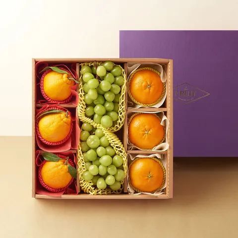 [작심밀도]자연맑음 명품 한라봉.레드향.샤인머스켓세트 (한라봉3과.레드향3과.샤인2과)