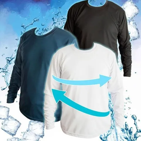 쿨론티 국산 쿨론 기능 냉감 쿨링 라운드 티셔츠 긴팔티