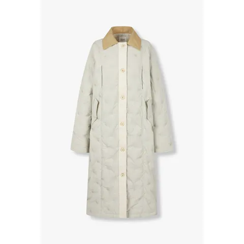 [ 롯데백화점 ][톰보이]코듀로이카라 경량 롱 퀼팅 다운점퍼(9104414926)EL