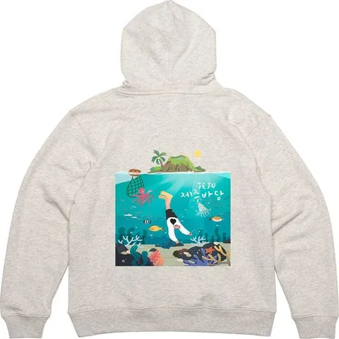 기모후드티 뒷면 제주여행 해녀체험 디자인옷