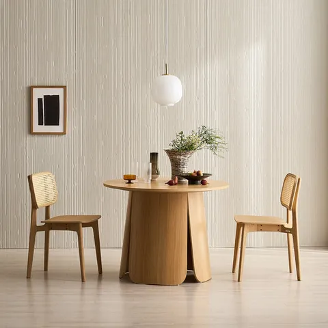 리바트 세계가구 바인 원형 원목식탁