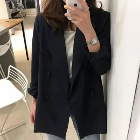 블랙 데일리 여자마이 깔끔 여성마이 데이트룩 의류