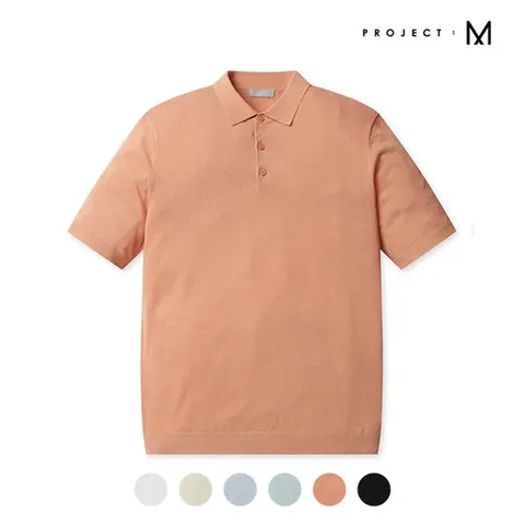 [프로젝트엠][프로젝트엠] 남성 버튼카라 반팔 스웨터_EPD2ER117