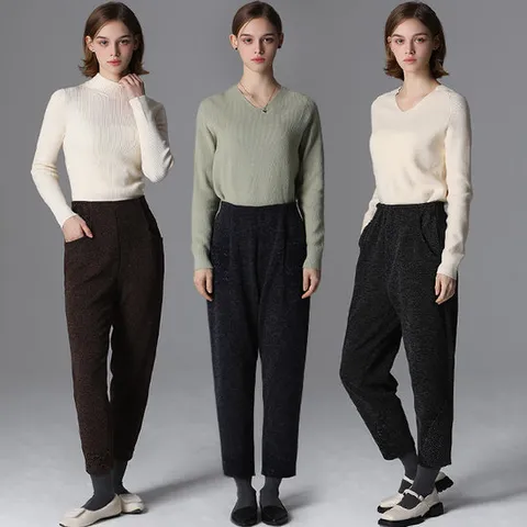 3SET [르오트(LeOT)] 윈터기모 분위기있는 세미 조거팬츠 3종세트-사이즈 55~99다양