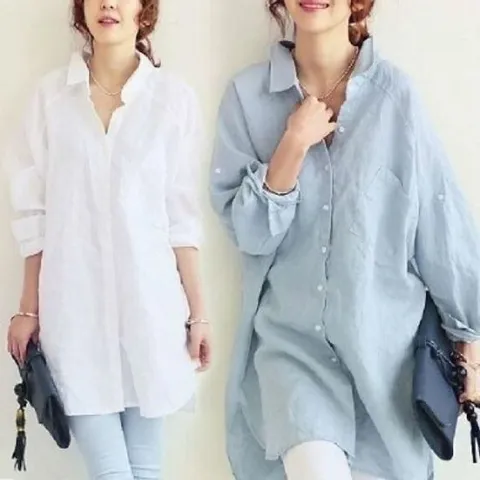 24 앞뒤단추 롱남방 숙 롱 블라우스 숙  상의 루