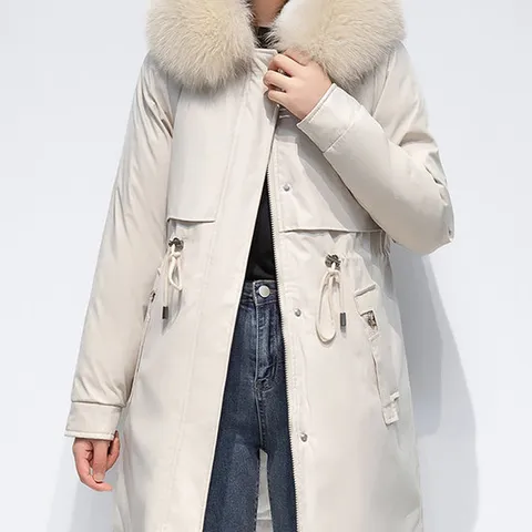 [에이시크] 컴포티 퍼 하프 패딩 코트 C24DCT867