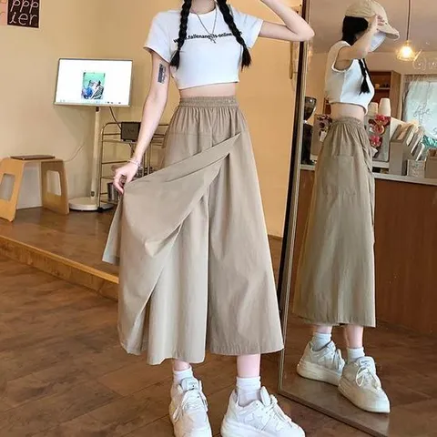여름 와이드 밴딩 랩 치마 바지  포켓 플랩스 sp-04