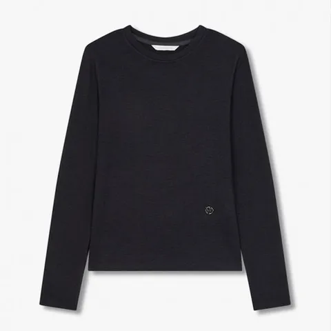 [ 롯데백화점 ]보브  (7155140002) 메탈 로고 롱 슬리브 슬럽 티셔츠