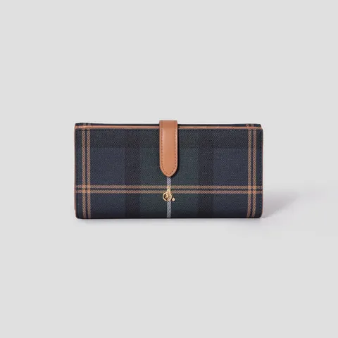 [빈폴ACC] (BE51A4M03R) 빈폴 헤릿 장지갑 - 네이비