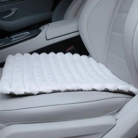 따뜻한 겨울용 자동차시트 극세사 차량용 가래떡 방석 2P