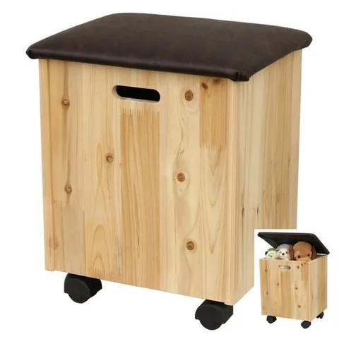 화장대의자 원목콘솔의자 바퀴달린 수납형 스툴