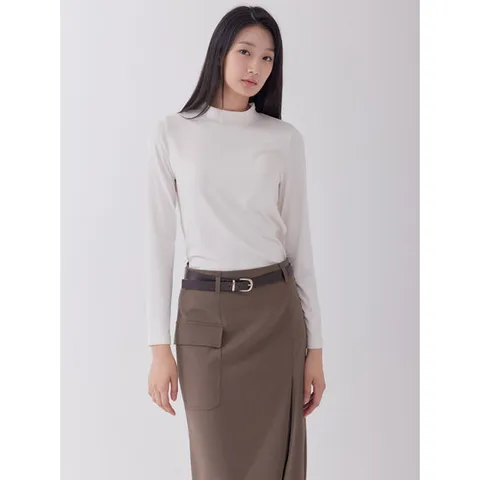 [지센] [에센셜] 웜업 하프넥 긴팔 티셔츠 LCTSOA72_IV