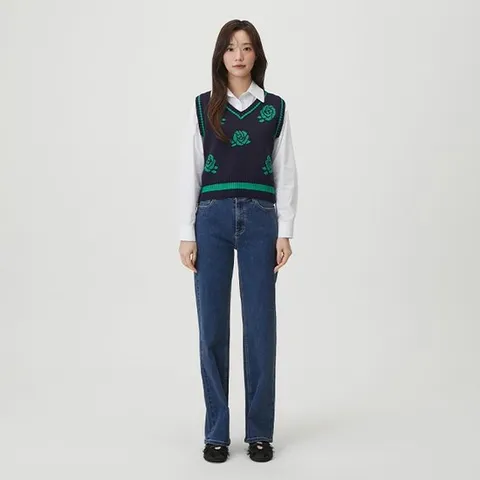 [ 롯데백화점 ]플라스틱아일랜드  릴렉스 롱 데님 팬츠 (PR7DP202)