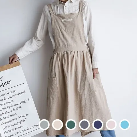 퓨어 컬러 프레쉬 린넨코튼 앞치마