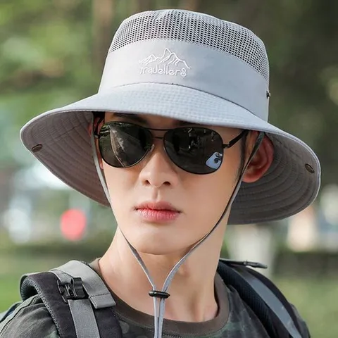 스냅 단추 포인트 남성 등산 아웃도어 트레킹 모자