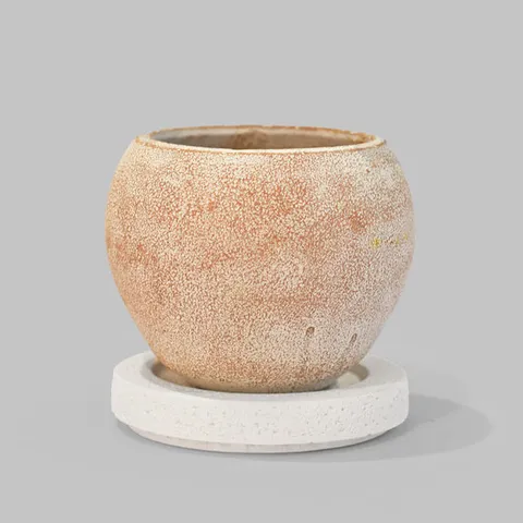 마이플랜트 문리프팟 화분 받침 세트 10호 인테리어 빈티지 수제 토분