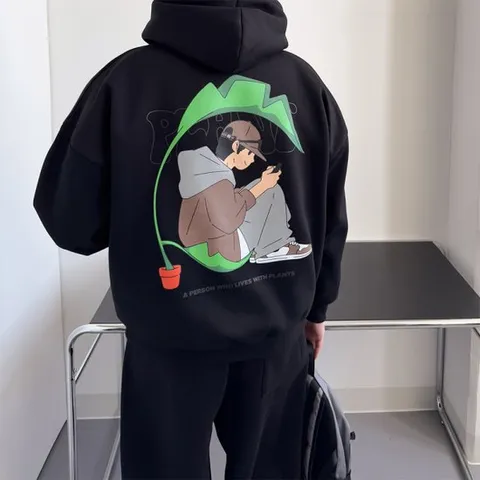 [노멀쉐이크][당일발송/국내생산] 테라 프린팅 오버핏 겨울 기모