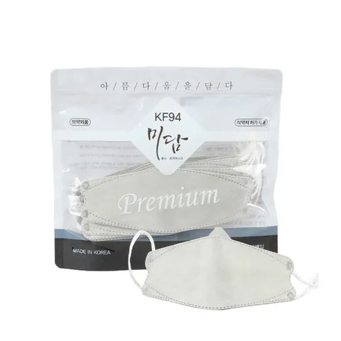 [미담]KF94마스크/황사방역마스크/보건용마스크 / 입체형(3D) 대형,칼라 50매 지퍼백포장