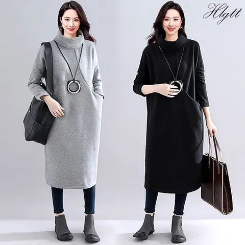 [헬리꽁땡]반목터틀기모원피스2종