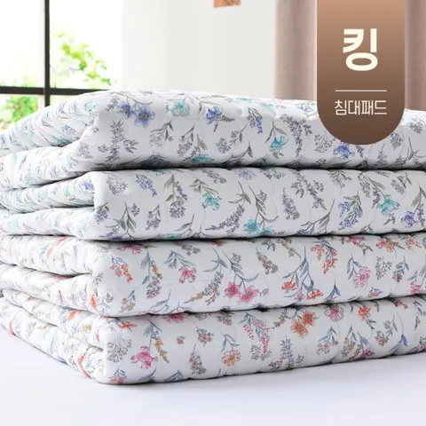 먼지없는 콜라겐 모달 사계절 봄 가을 침대 매트리스 누빔 패드 킹 K