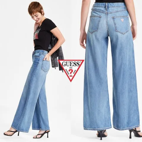 게스 GUESS 19925692 여자 Bellflower 와이드 데님 청바지