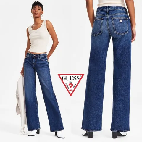 게스 GUESS 19947460 여자 Slouchy 와이드 데님 청바지