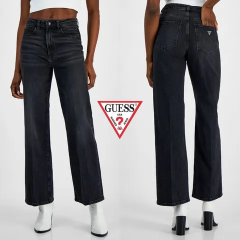 게스 GUESS 19588847 여자 하이라이즈 와이드 데님 청바지