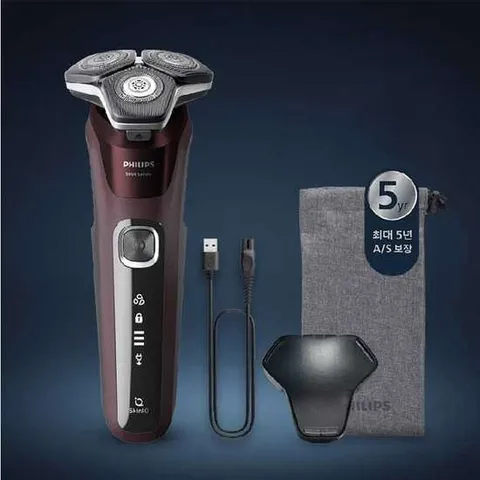 필립스 SkinIQ 5000 시리즈 전기면도기 S5881/12/버건디 레드
