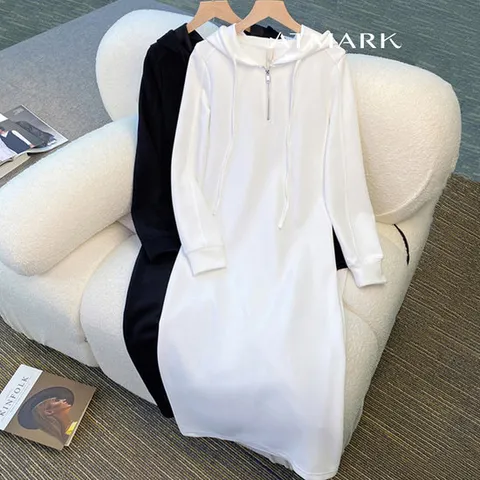 ATMARK 하프집업캐주얼롱원피스_AA51OP002G