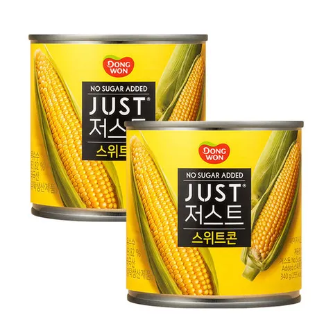 동원 저스트 노슈가 스위트콘 340g (캔) 2개