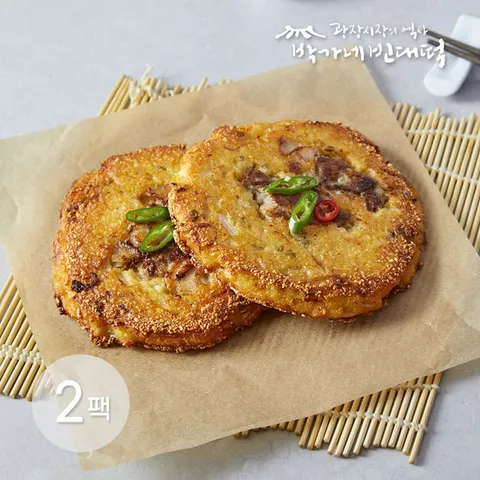 [박가네 빈대떡] 고기 빈대떡 390g x 2 (총 4장)
