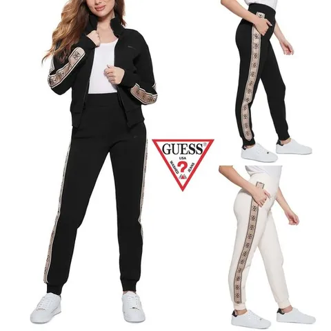 게스 18021669 여자 브리트니 로고 스트라이프 조거 팬츠 바지