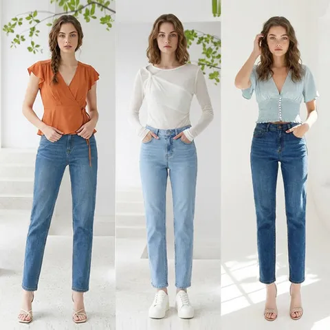 [맥스튜어트] 여성 세미배기핏 쫀쫀한 스판 청바지 3종 중 택1