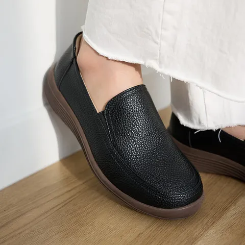 제이슈 / 제이슈 소가죽 레코 경량 베이직 슬립온 4cm