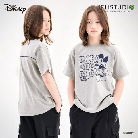 [젤리스튜디오] [디즈니]미키 마우스 심플배색파이핑티셔츠