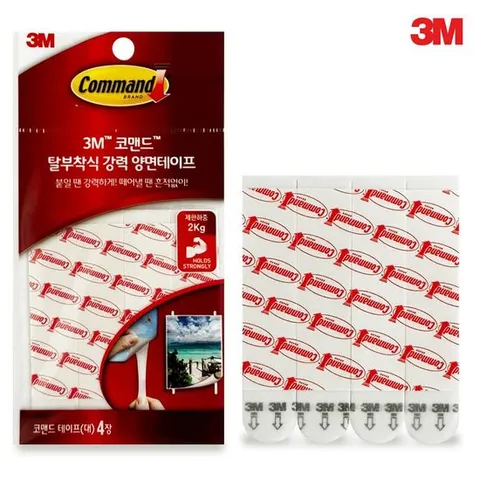 3M 코맨드 탈부착식 강력 양면테이프(대 4매입) 리필