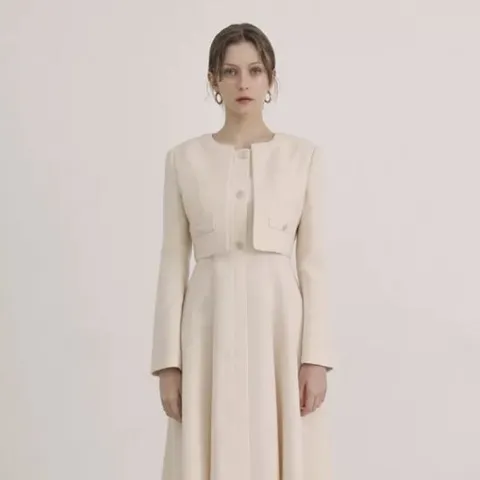 [ 롯데백화점 ][메르시앤S] 트위드벨트원피스 MA9OPN1