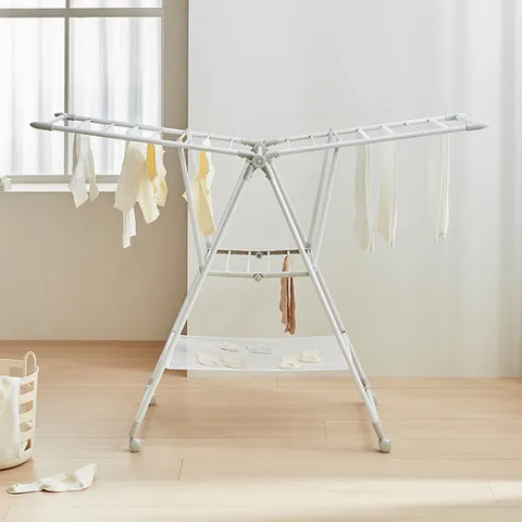 한샘 양날개 베이직 메쉬형 건조대 1단