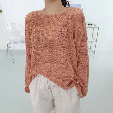 [비비드글램]바렛 부클 니트 8color / 보트넥or브이넥 여름 / 빅사이즈 박스티 그물 커버업