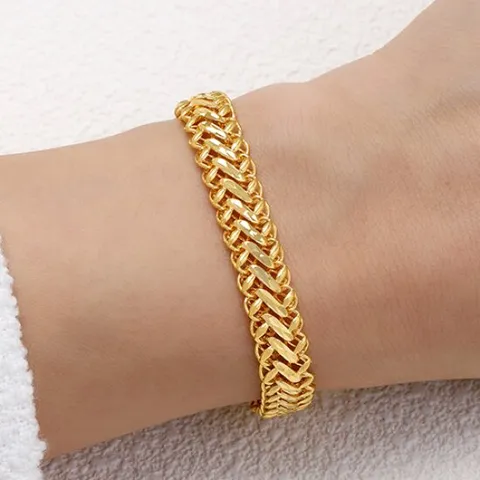 [골드모아] 여자 순금 팔찌 18.75g [니트 글로우 컷팅 체인]