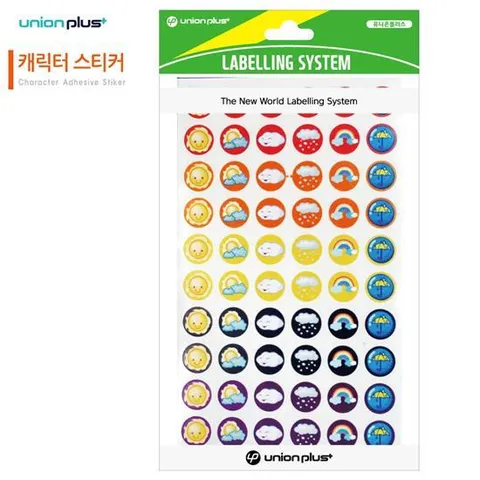 스티커 캐릭터 (날씨) (12mm) (5매입)