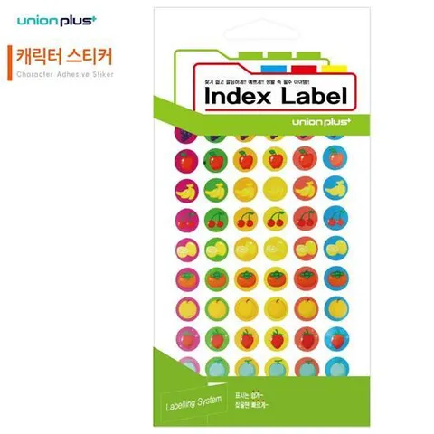 스티커 캐릭터 (과일) (12mm) (9매입)