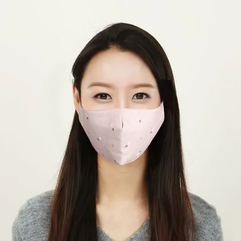 먼지차단마스크 다회용 필터 면마스크(핑크) 빨아쓰는